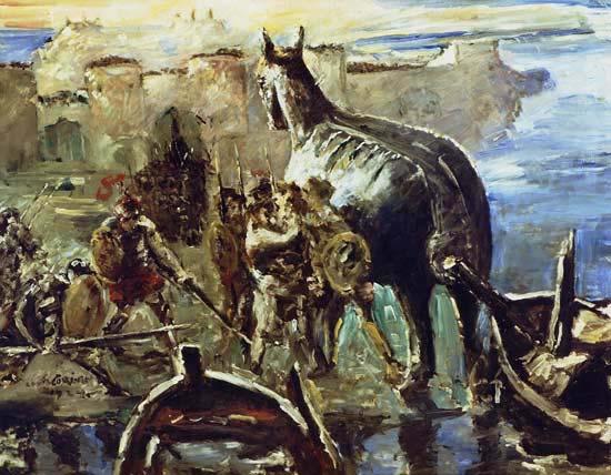 Lovis Corinth Trojanisches Pferd von Lovis Corinth, France oil painting art
